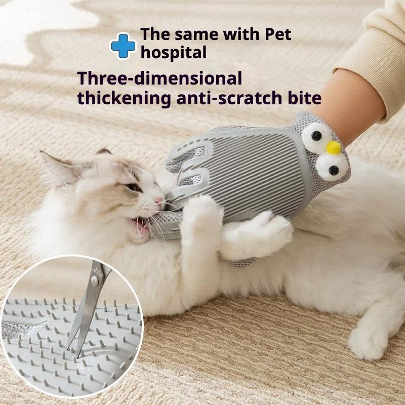2-in-1 Pet Grooming Gloves & Brushes For Cats And Dogs