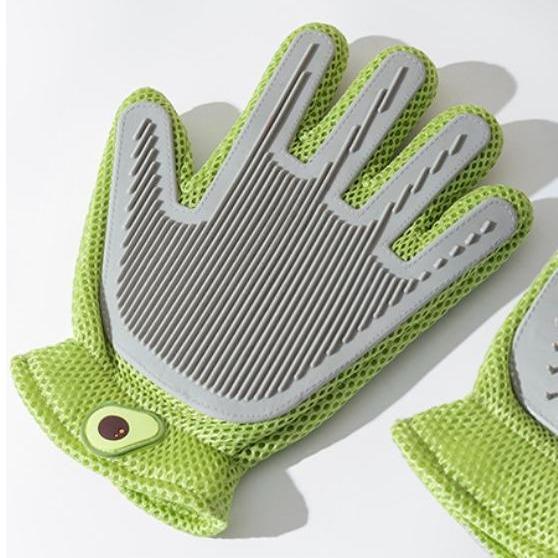 2-in-1 Pet Grooming Gloves & Brushes For Cats And Dogs