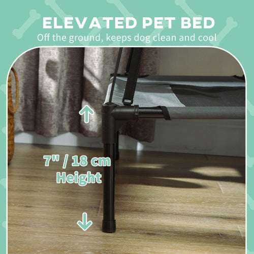 24" Elevated Pet Cot with UV-Resistant Canopy