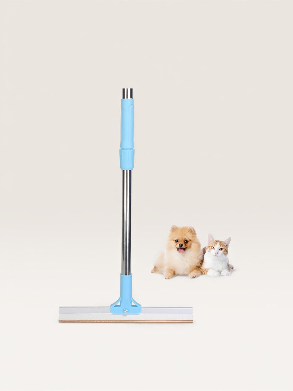 Pet Hair Removal Rake With Adjustable Telescopic Rod for Dogs and Cats