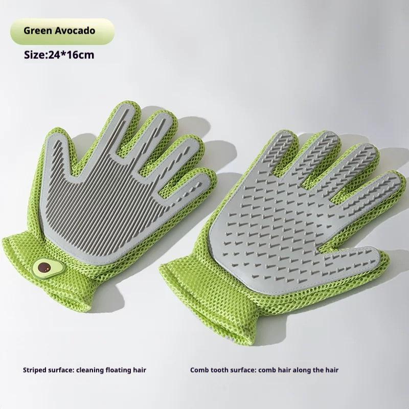 2-in-1 Pet Grooming Gloves & Brushes For Cats And Dogs