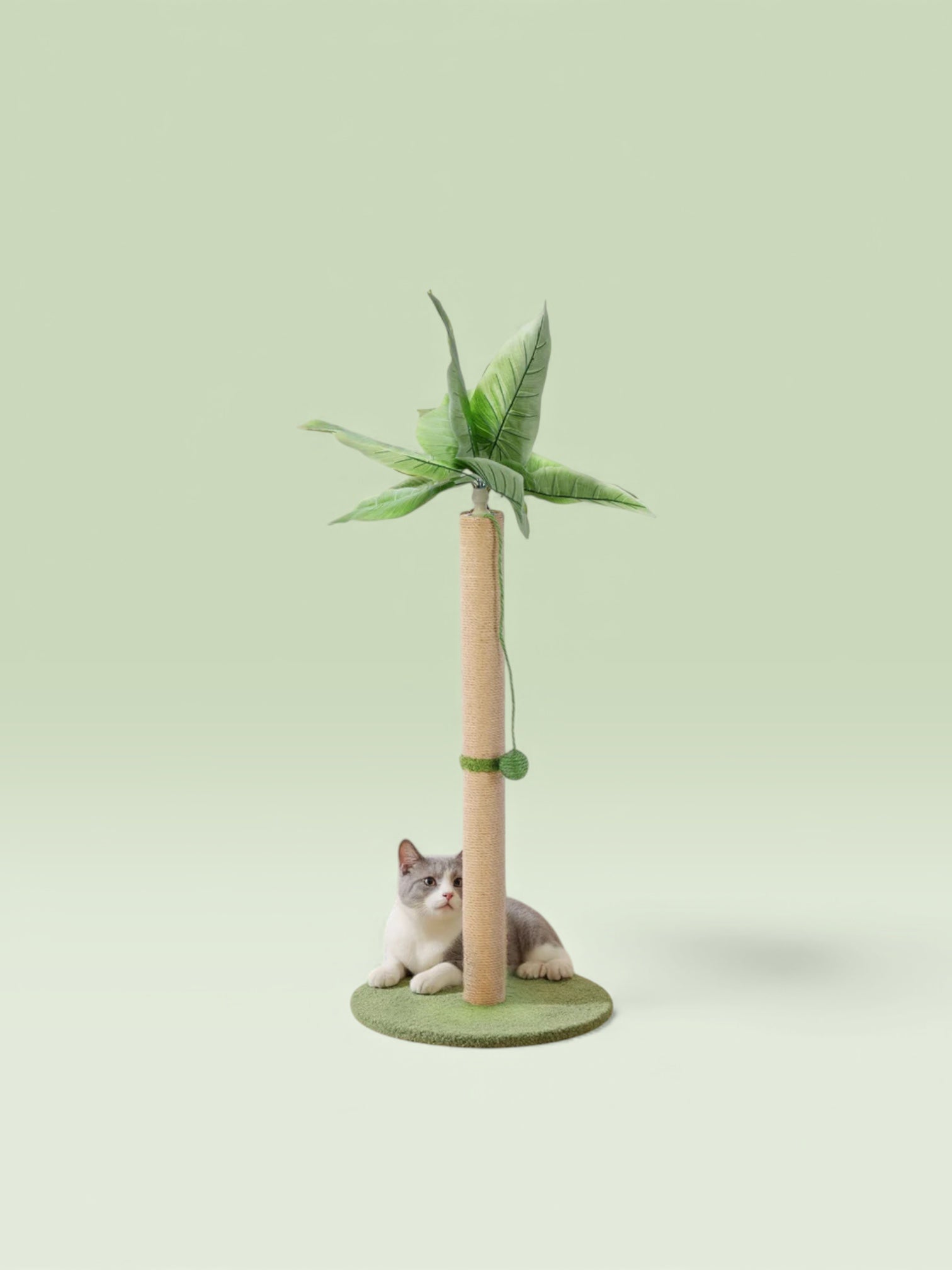 Indoor Oasis Cat Scratching Post  33" Tall with Dangling Toy Ball