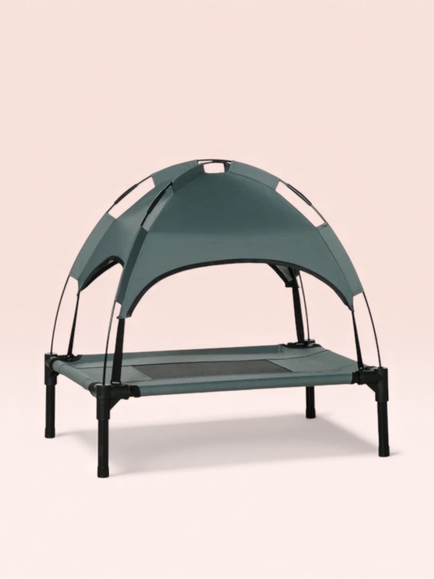 24" Elevated Pet Cot with UV-Resistant Canopy