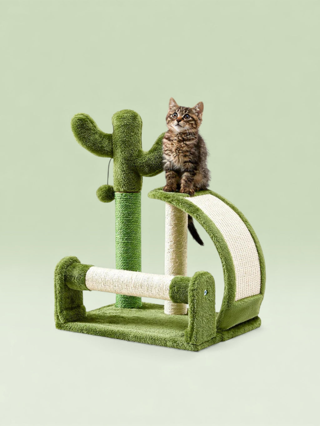 Cactus Shape Natural Sisal Rope Green Cat Scratching Post
